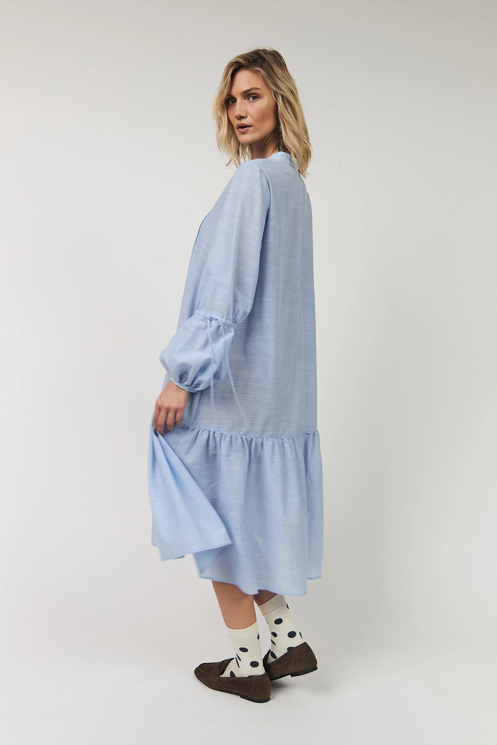 Lollys Laundry | AlannaLL Maxi Dress LS - Light Blue