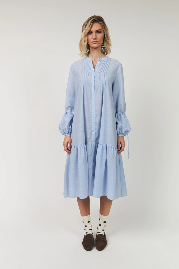 Lollys Laundry | AlannaLL Maxi Dress LS - Light Blue