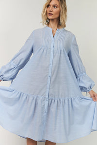 Lollys Laundry | AlannaLL Maxi Dress LS - Light Blue