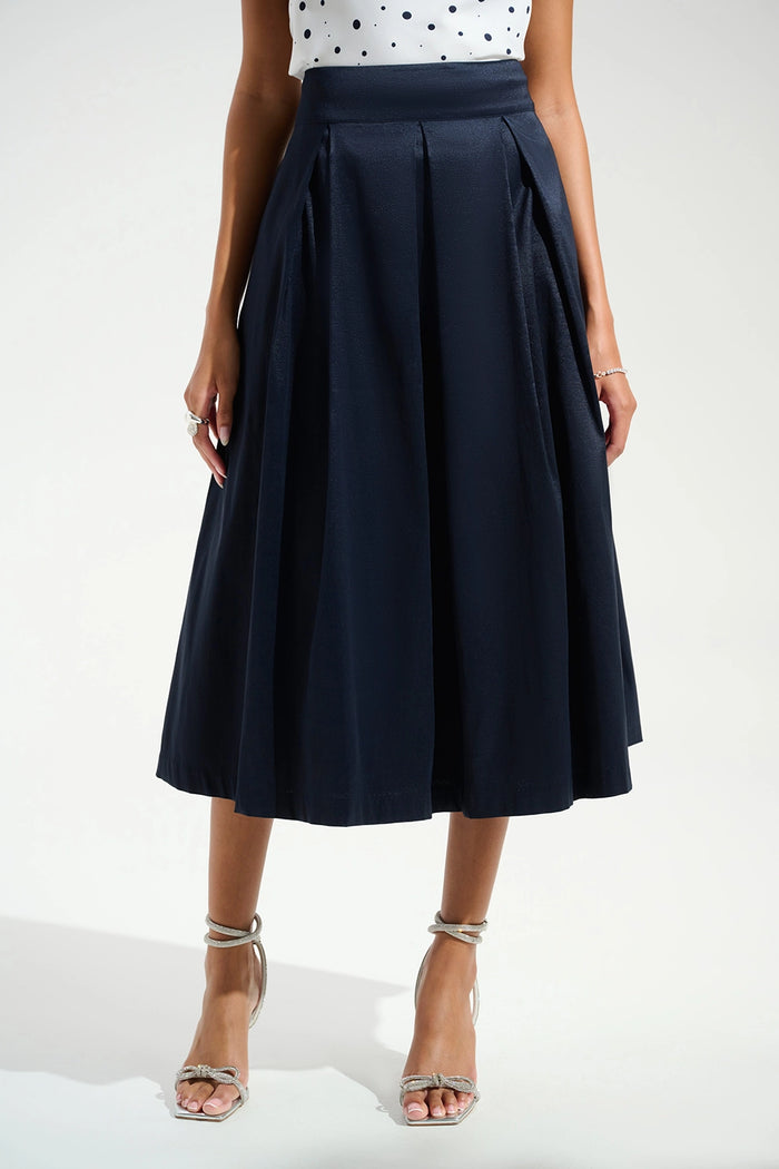 Joseph Ribkoff | Signature | Stretch Taffeta Flared Skirt With Box Pleats 261757