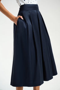 Joseph Ribkoff | Signature | Stretch Taffeta Flared Skirt With Box Pleats 261757