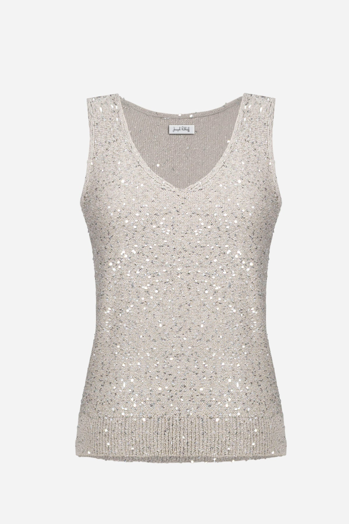 Joseph Ribkoff | Sequins Yarn V-Neck Camisole - Moonstone 261914