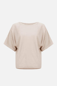 Joseph Ribkoff | Sequins Yarn Short Sleeve Sweater - Moonstone 261917