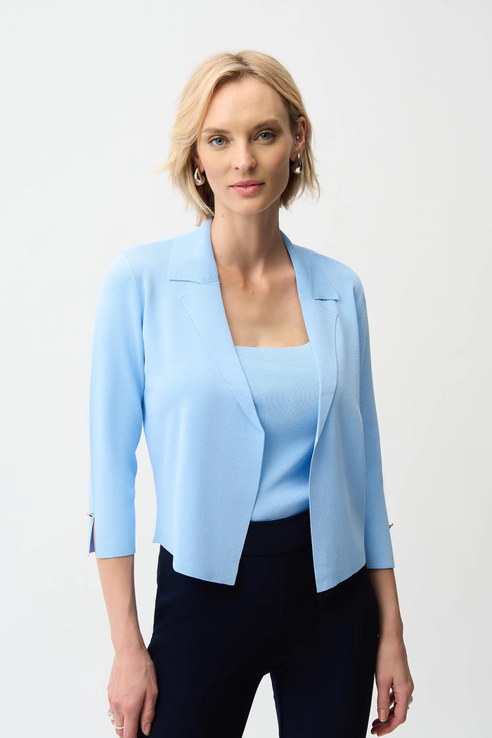 Joseph Ribkoff | Viscose Blend Open-Front Cardigan - Sky Blue 261920