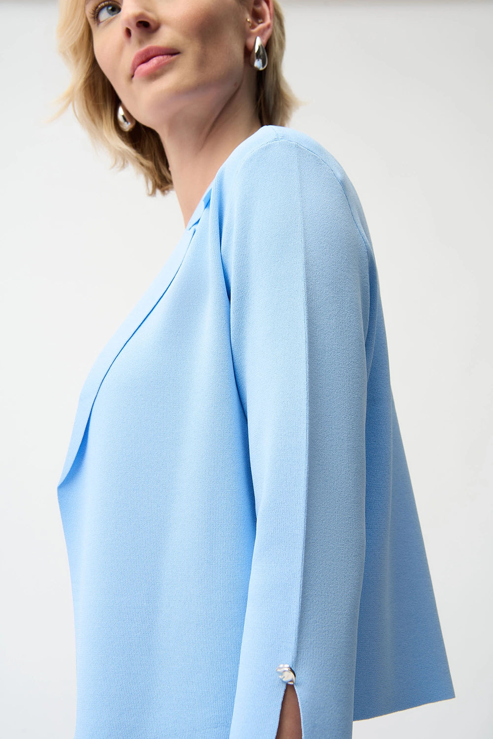 Joseph Ribkoff | Viscose Blend Open-Front Cardigan - Sky Blue 261920