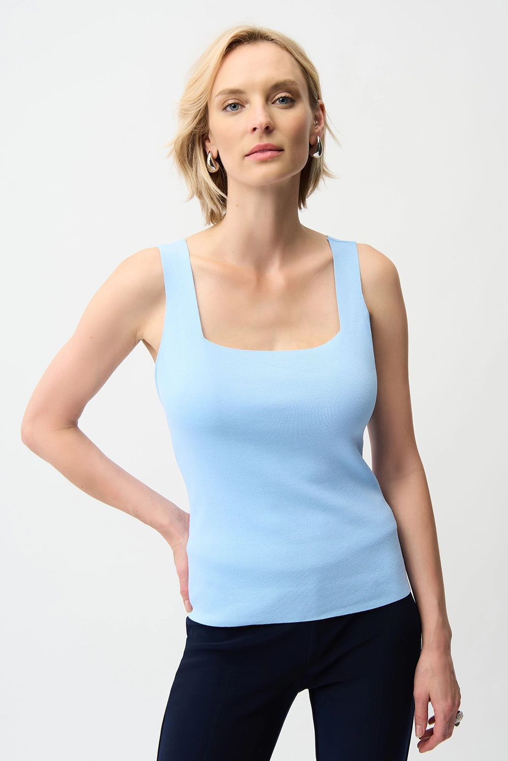 Joseph Ribkoff | Viscose Blend Fitted Camisole - Sky Blue 261923