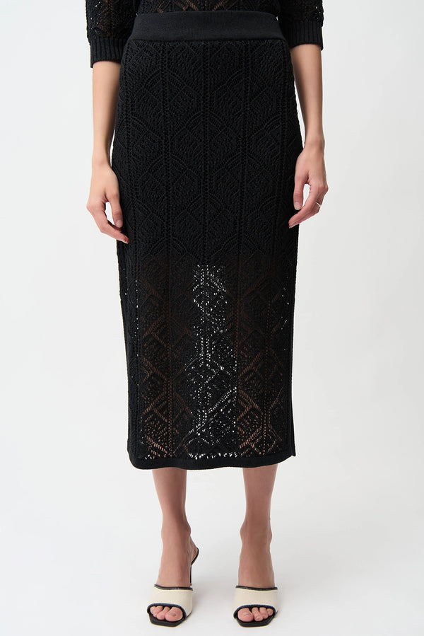 Joseph Ribkoff | Cotton Blend Open Stitch Pencil Skirt 261928