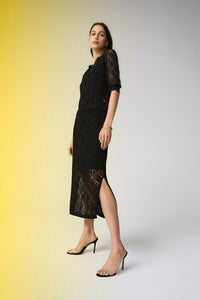 Joseph Ribkoff | Cotton Blend Open Stitch Pencil Skirt 261928