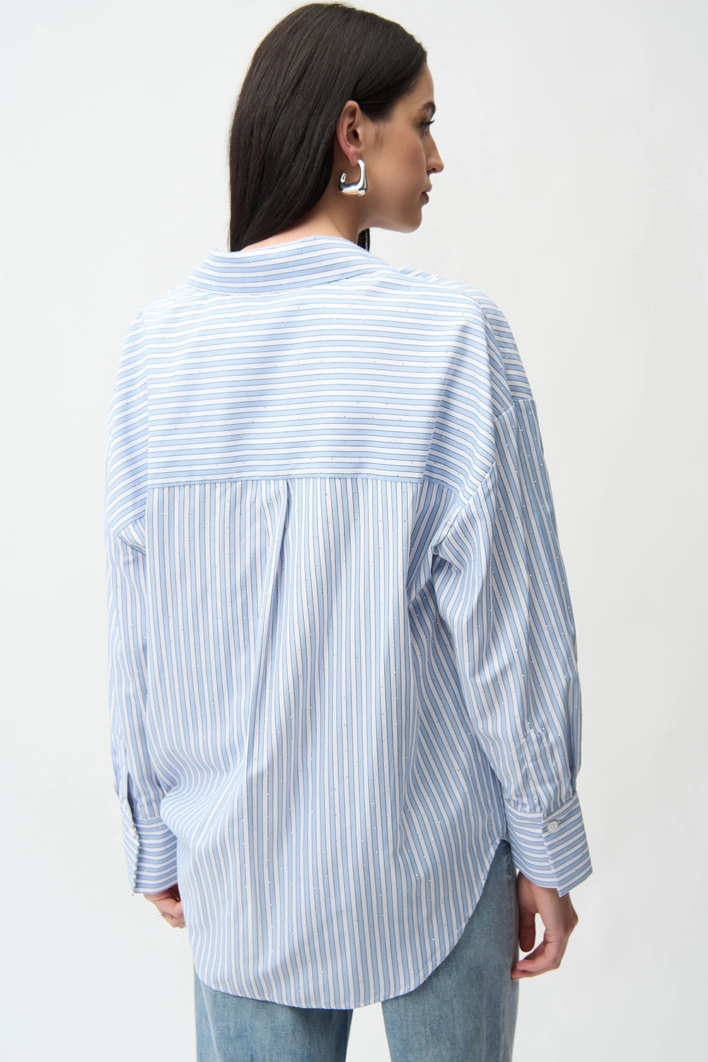Joseph Ribkoff | Tencel Stripe Print Boxy Blouse 261931
