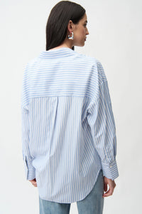 Joseph Ribkoff | Tencel Stripe Print Boxy Blouse 261931