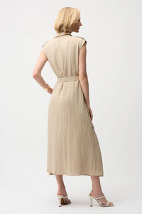 Joseph Ribkoff | Textured Woven Shirt Dress with Sash 261935