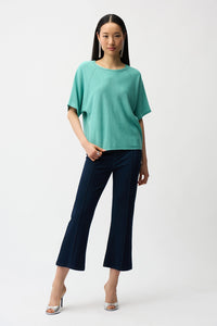 Joseph Ribkoff | Knit Denim Cropped Flare Pant 261953