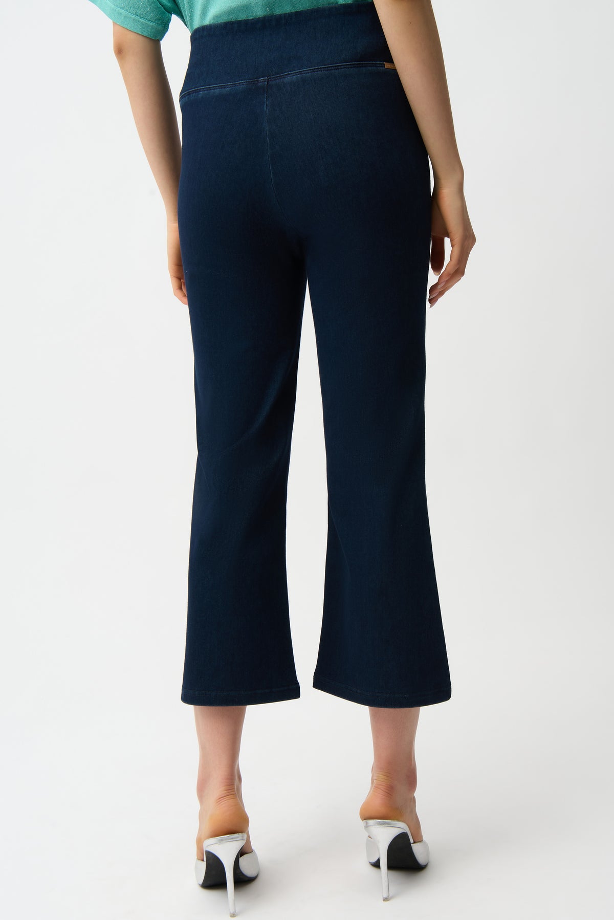 Joseph Ribkoff | Knit Denim Cropped Flare Pant - Dark Denim 261953