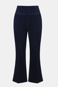 Joseph Ribkoff | Knit Denim Cropped Flare Pant - Dark Denim 261953