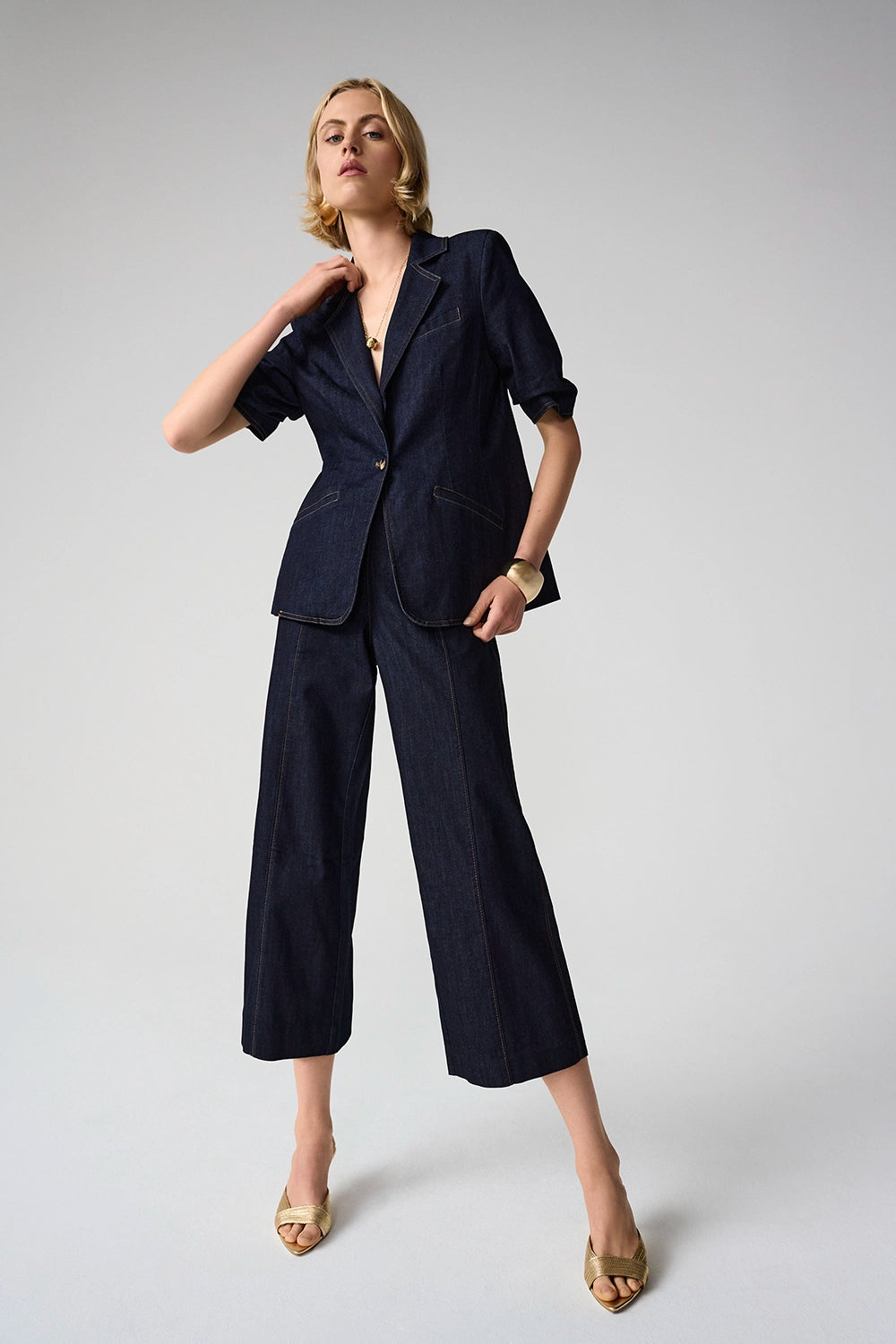 Joseph Ribkoff | Culotte Jeans With Exposed Side Zipper 261955