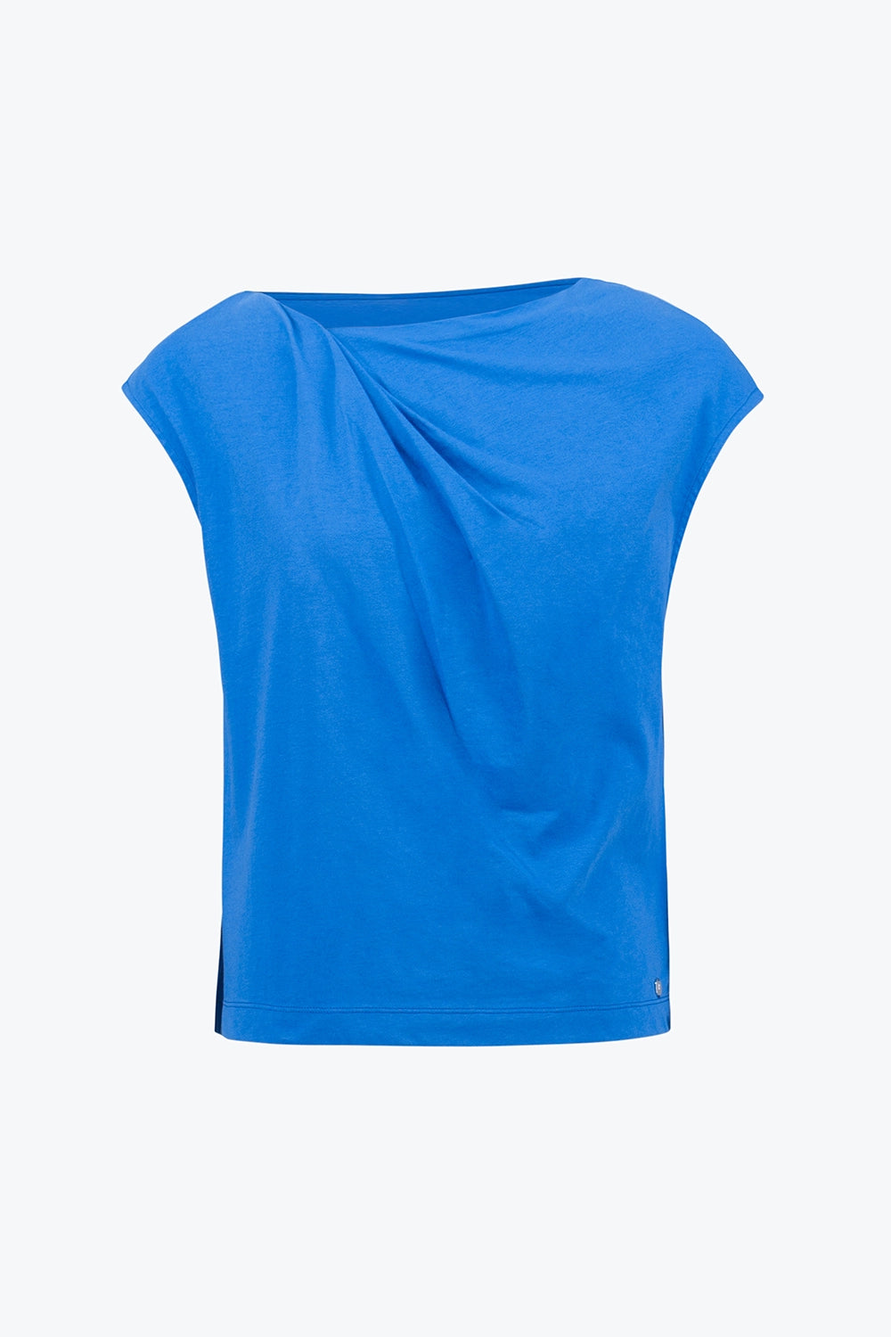 Joseph Ribkoff | Cotton Top With Asymmetrical Collar - Harbour Blue 261964