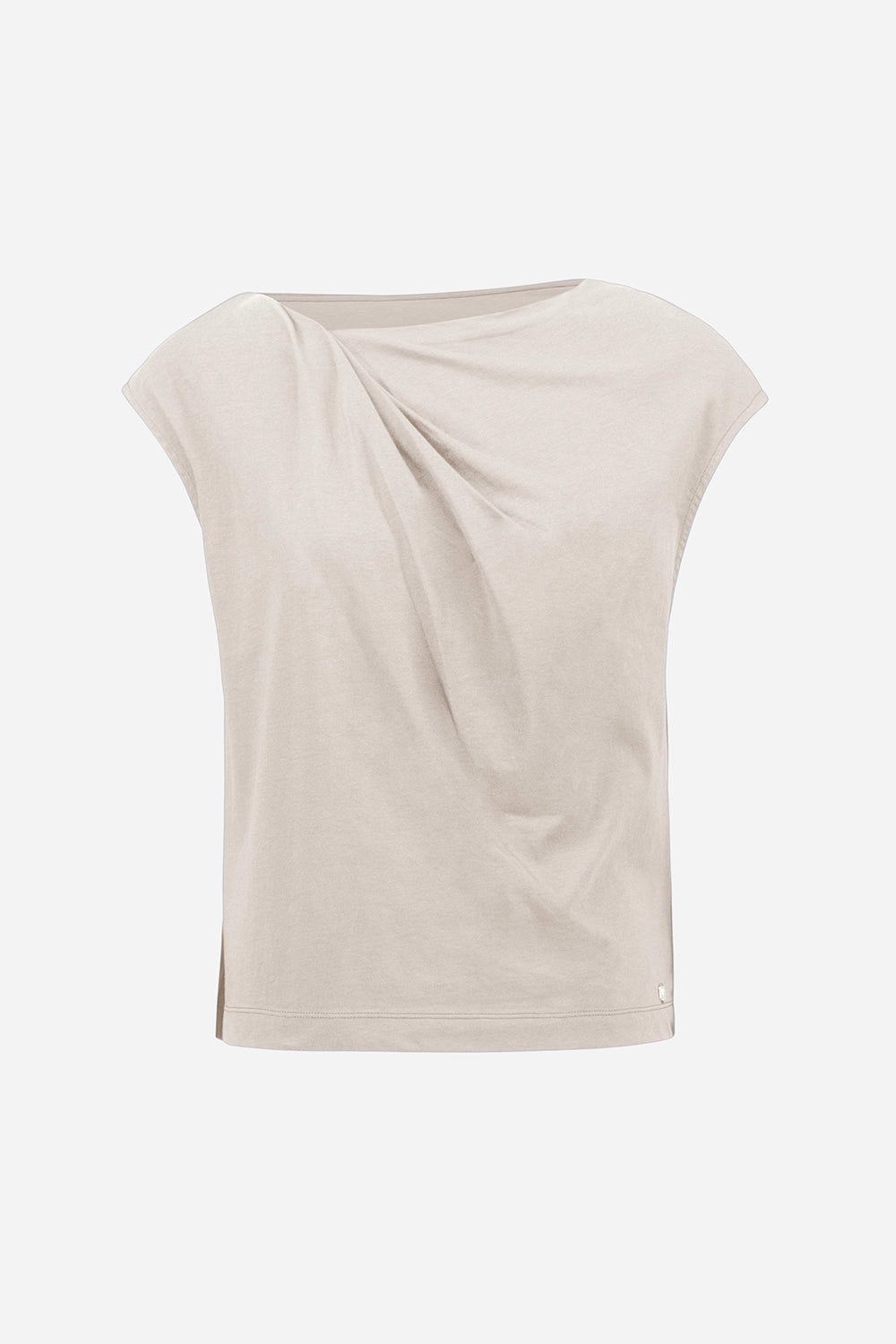 Joseph Ribkoff | Cotton Top With Asymmetrical Collar - Moonstone 261964