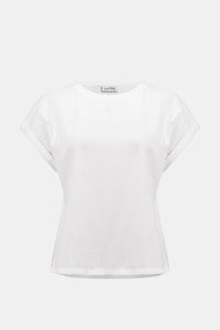 Joseph Ribkoff | Cotton Boxy Crewneck T-Shirt - Vanilla 261999