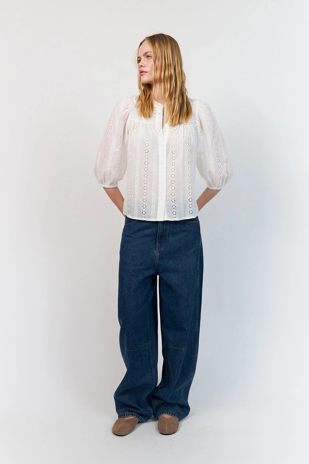 Lollys Laundry | JuneLL Shirt 3/4 - White