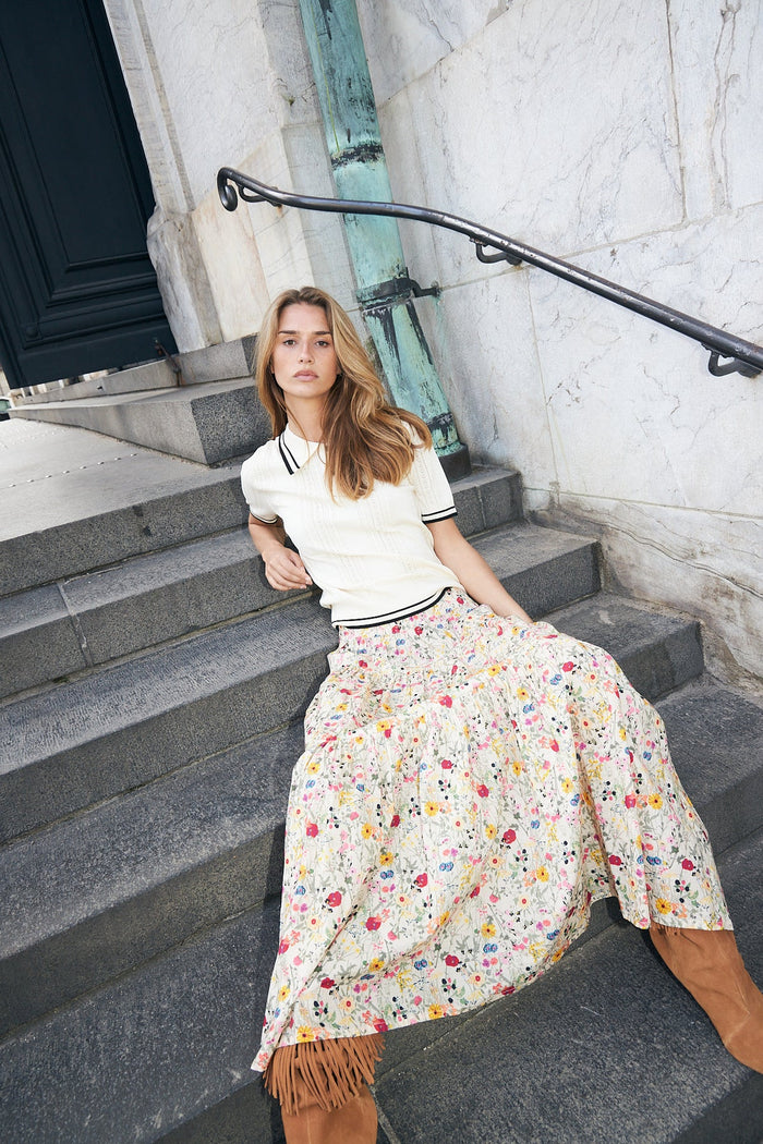 Lollys Laundry | SunsetLL Maxi Skirt - Flower Print