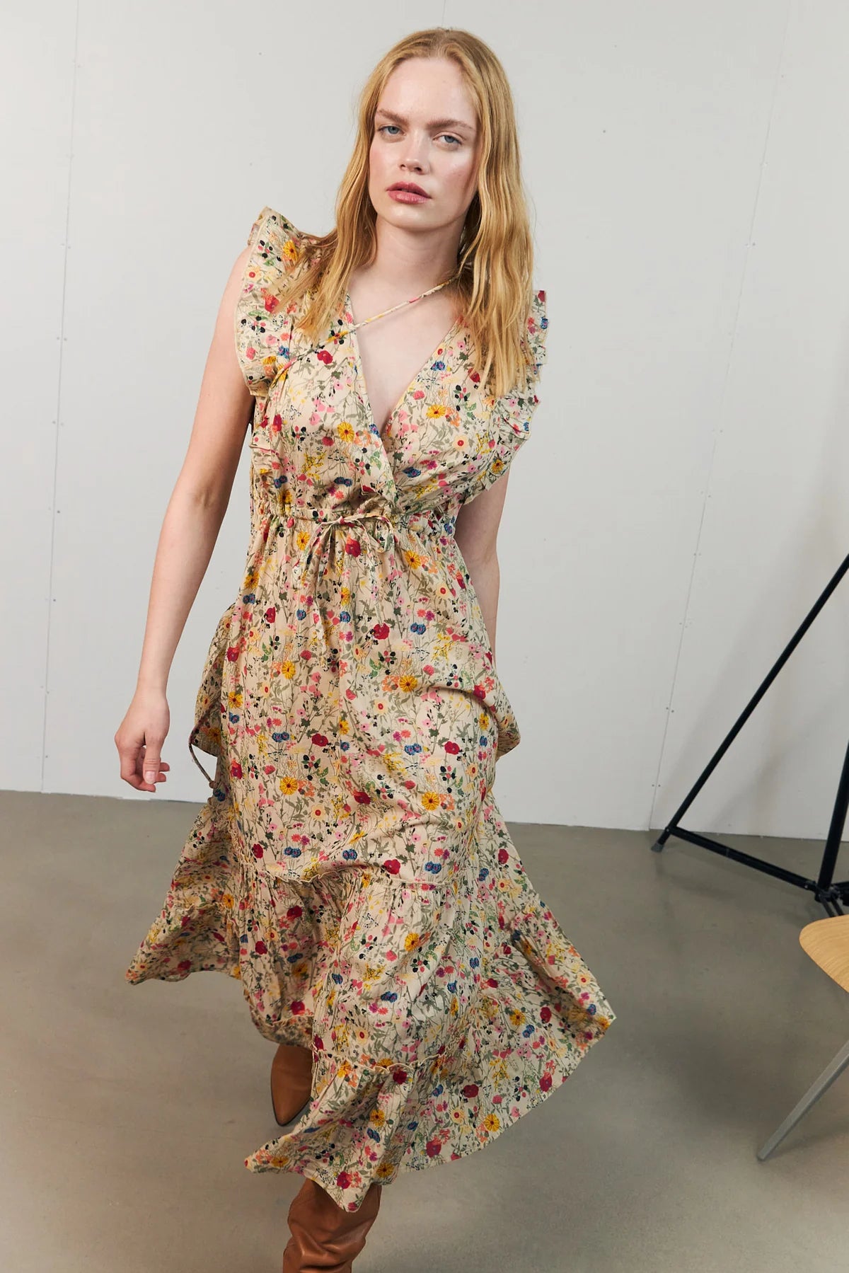 Lollys Laundry | SamoLL Midi Dress SL - Flower Print