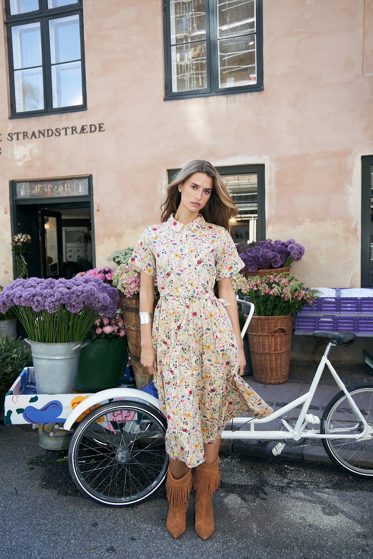 Lollys Laundry | BlakeLL Midi Dress SS - Flower Print