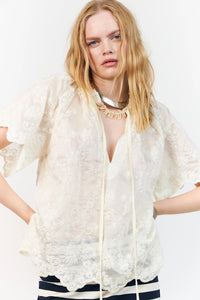 Lollys Laundry | KaliLL Blouse SS - Creme