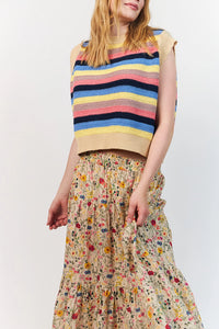 Lollys Laundry | ChicagoLL Knit Vest SL - Multi