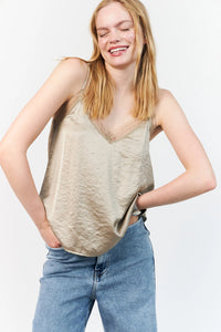Lollys Laundry | VianeLL Top SL - Beige