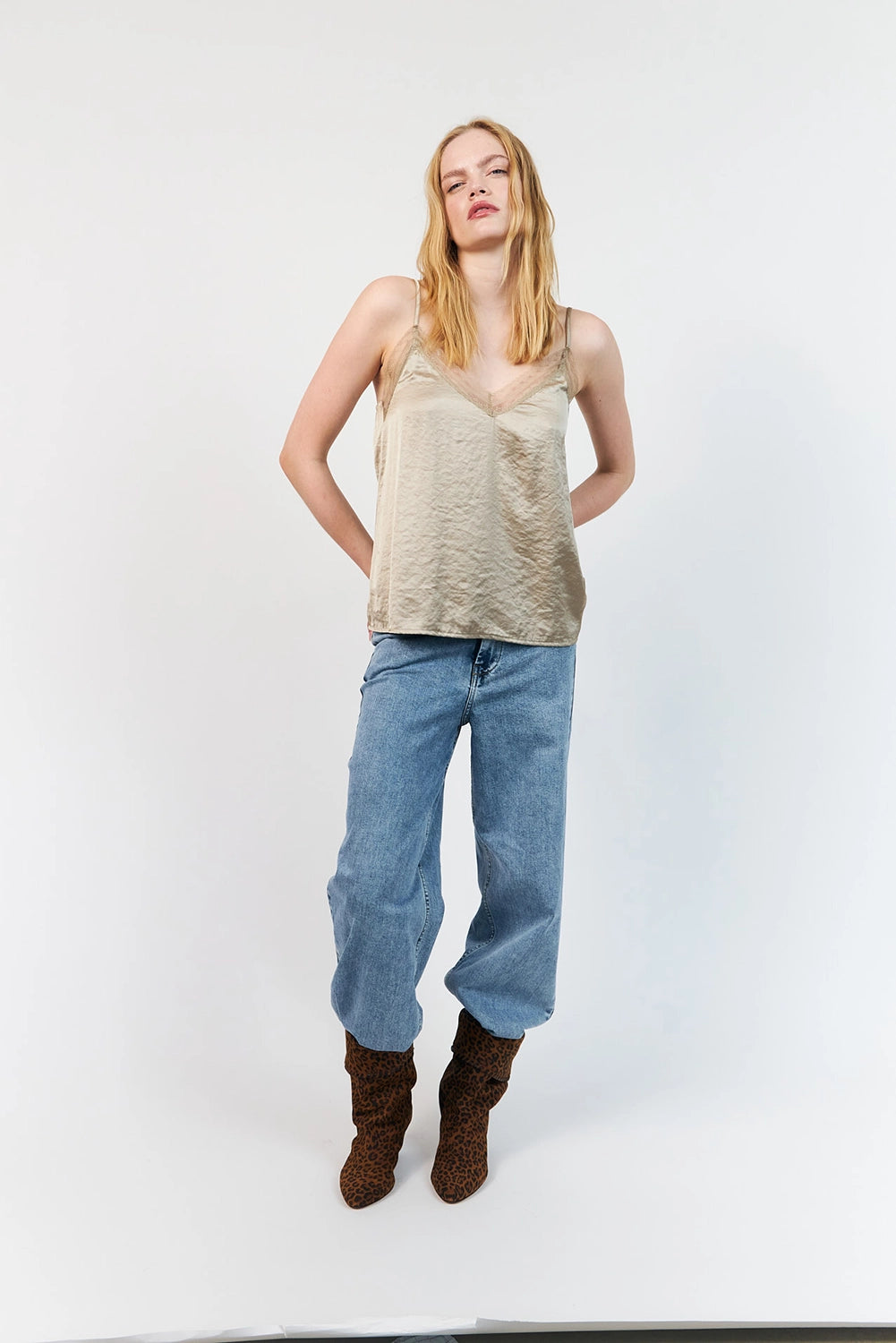 Lollys Laundry | VianeLL Top SL - Beige