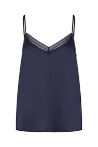 Lollys Laundry | VianeLL Top SL - Dark Blue