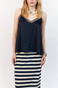 Lollys Laundry | VianeLL Top SL - Dark Blue