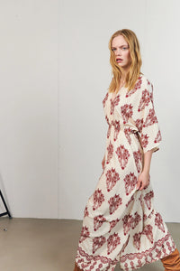 Lollys Laundry | SavannahLL Maxi Dress 3/4 - Creme