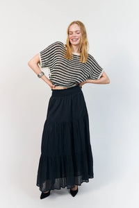 Lollys Laundry | DiamondLL Maxi Skirt - Washed Black