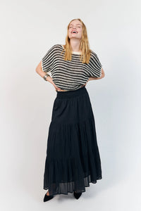 Lollys Laundry | DiamondLL Maxi Skirt - Washed Black