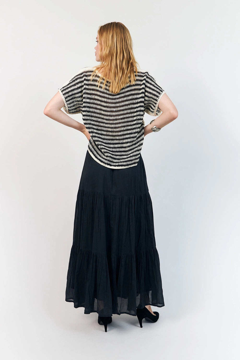 Lollys Laundry | DiamondLL Maxi Skirt - Washed Black