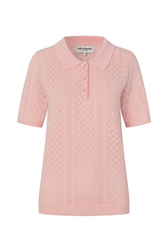 Lollys Laundry | AlaiaLL Polo Knit S/S - Light Pink