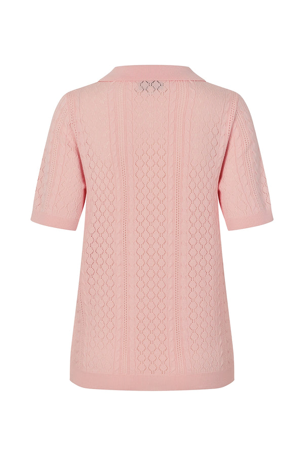 Lollys Laundry | AlaiaLL Polo Knit S/S - Light Pink