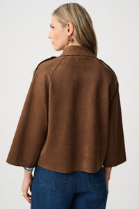 Joseph Ribkoff | Scuba Suede Boxy Jacket - Brown 263000