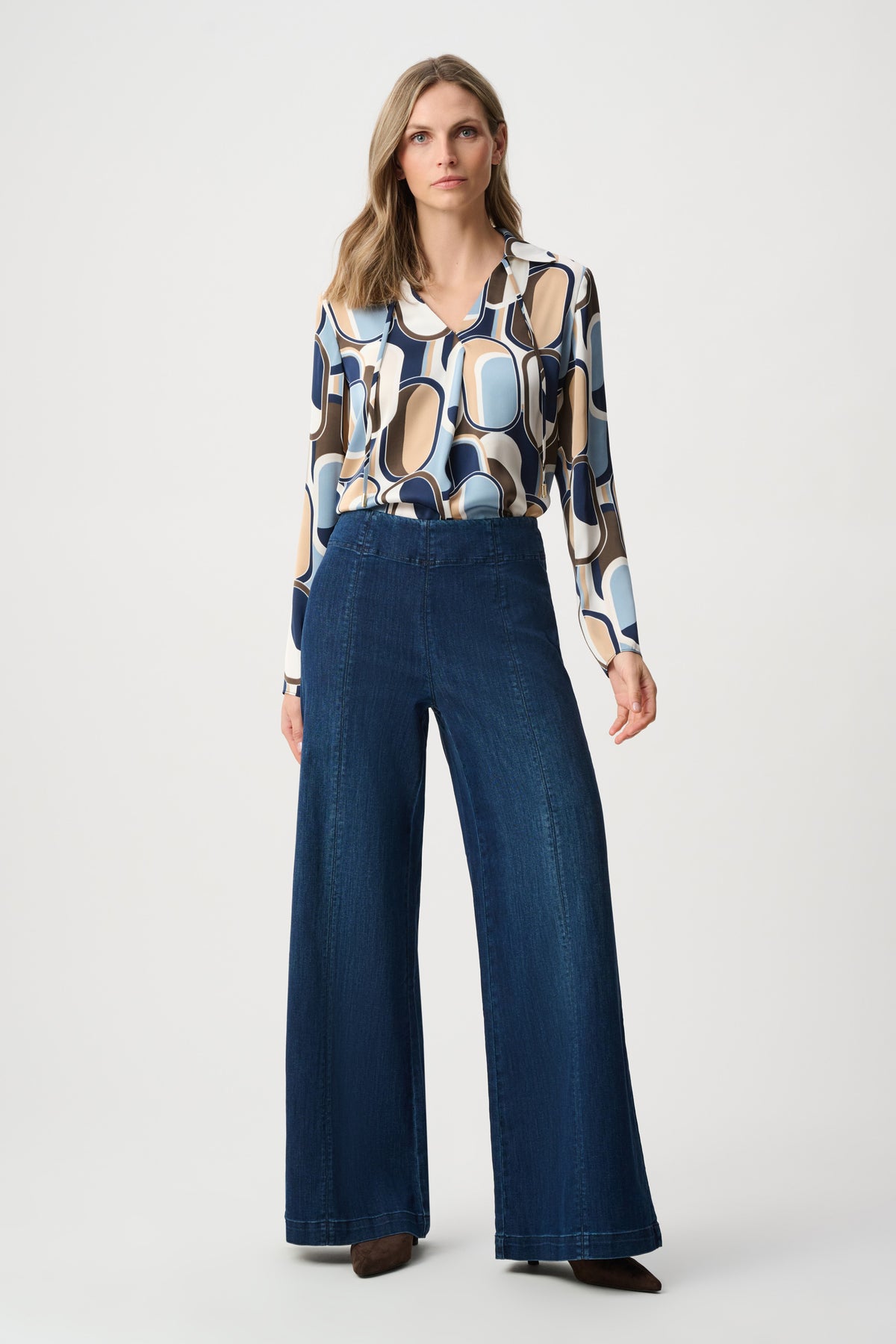 Joseph Ribkoff | Recycled Satin Geometric Top 263071