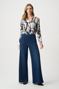 Joseph Ribkoff | Recycled Satin Geometric Top 263071