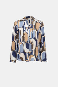 Joseph Ribkoff | Recycled Satin Geometric Top 263071