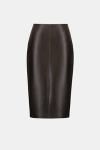 Joseph Ribkoff | Bonded Leatherette Pencil Skirt - Mocha 263213