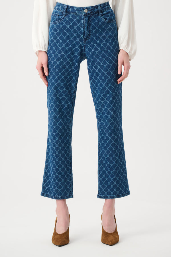Joseph Ribkoff | Featherweave Denim Strip-Dye Straight Classic Jeans 263906