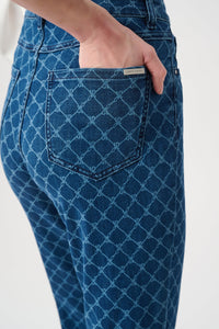 Joseph Ribkoff | Featherweave Denim Strip-Dye Straight Classic Jeans 263906