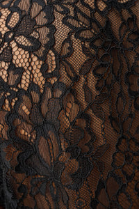 Joseph Ribkoff | Lace Mock Neck Fitted Top - Black 264105
