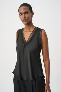 Joseph Ribkoff | Recycled Satin Sleeveless Top - Black 264175