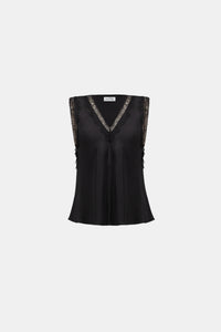 Joseph Ribkoff | Recycled Satin Sleeveless Top - Black 264175
