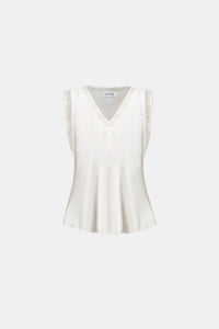 Joseph Ribkoff | Recycled Satin Sleeveless Top - Winter White 264175