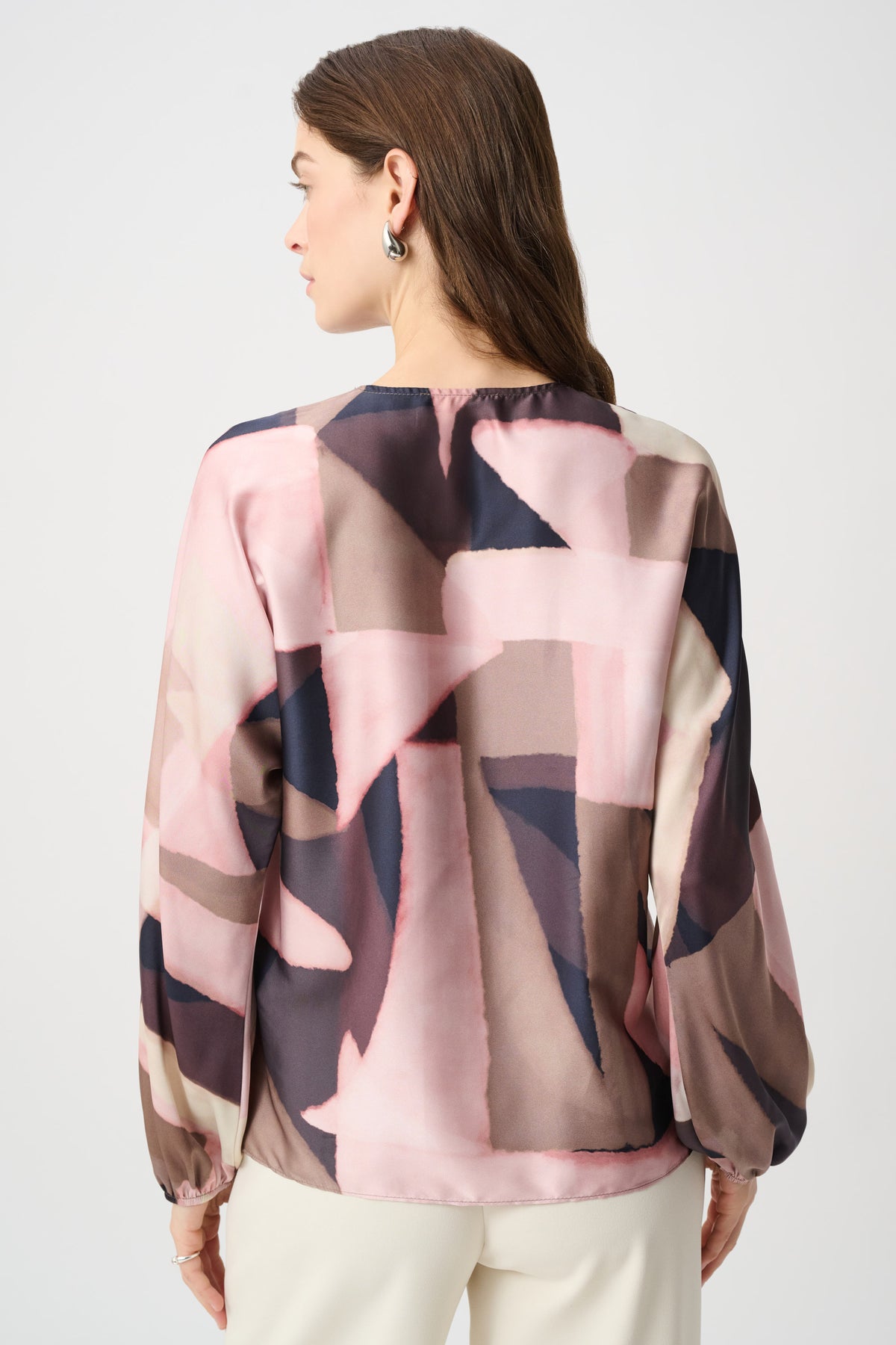 Joseph Ribkoff | Geometric Print Recycled Satin Top 264197